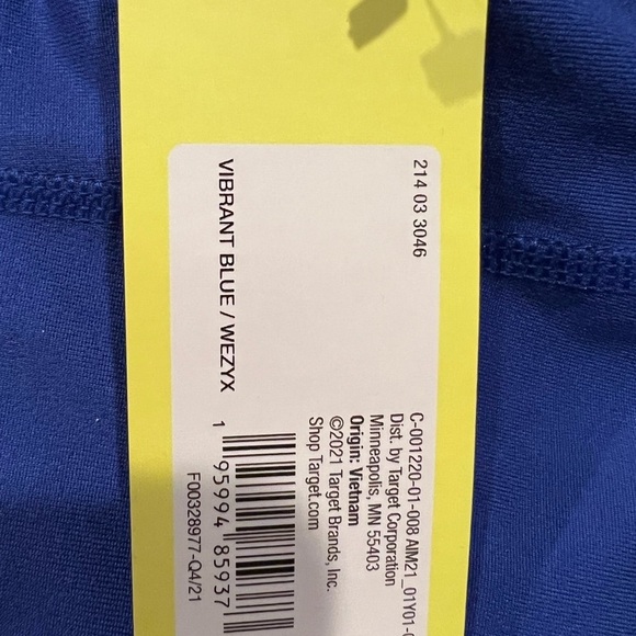 All in Motion Blue Athletic Leggings with Wide Waistband - Picture 4 of 4